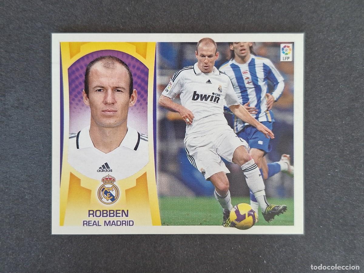 Cromos de f&uacute;tbol: L4 ROBBEN REAL MADRID LIGA ESTE 2009 2010 09 10 NUNCA PEGADO SIN PEGAR