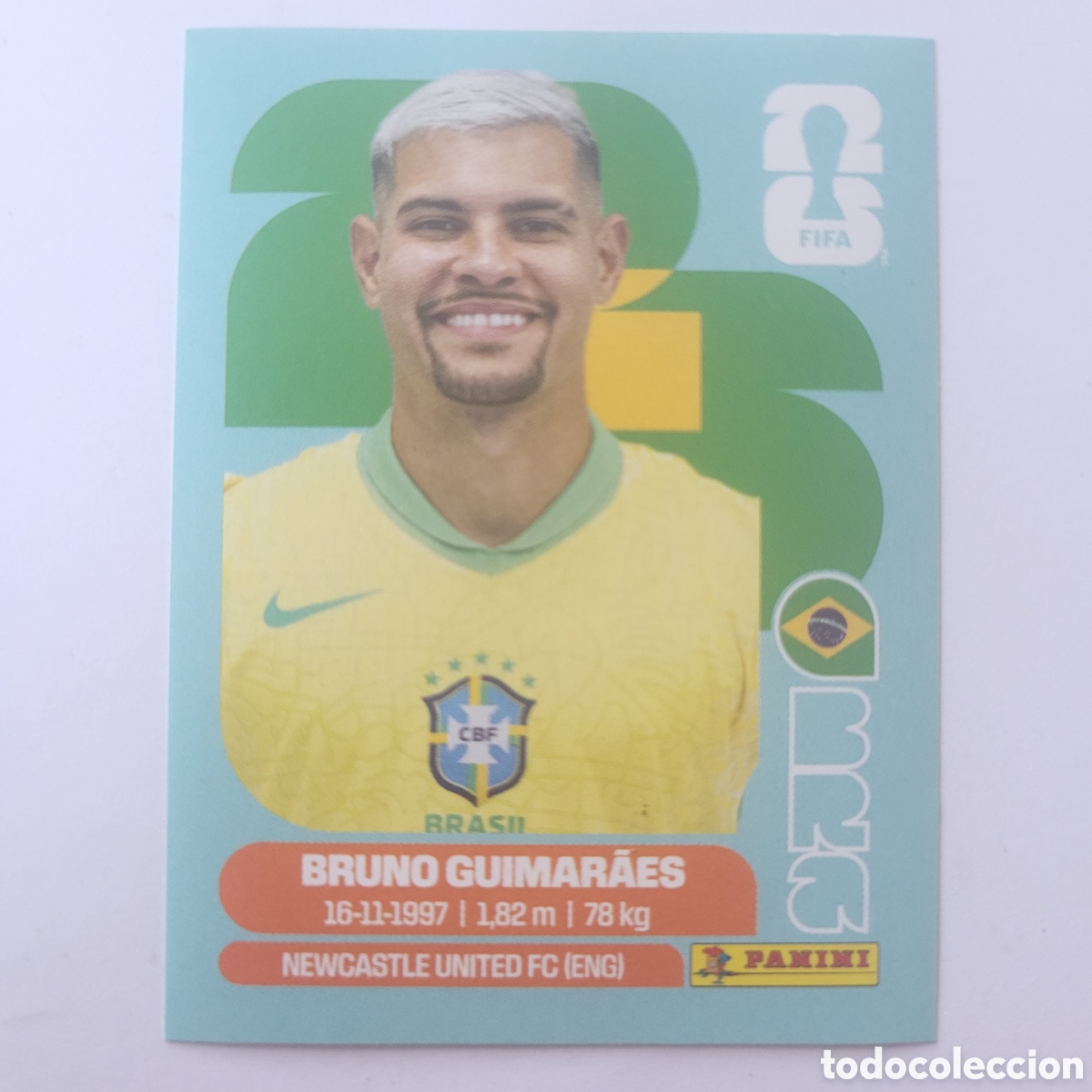 Cromos de f&uacute;tbol: BRA 11 Bruno Guimaraes / FIFA World Cup 2026