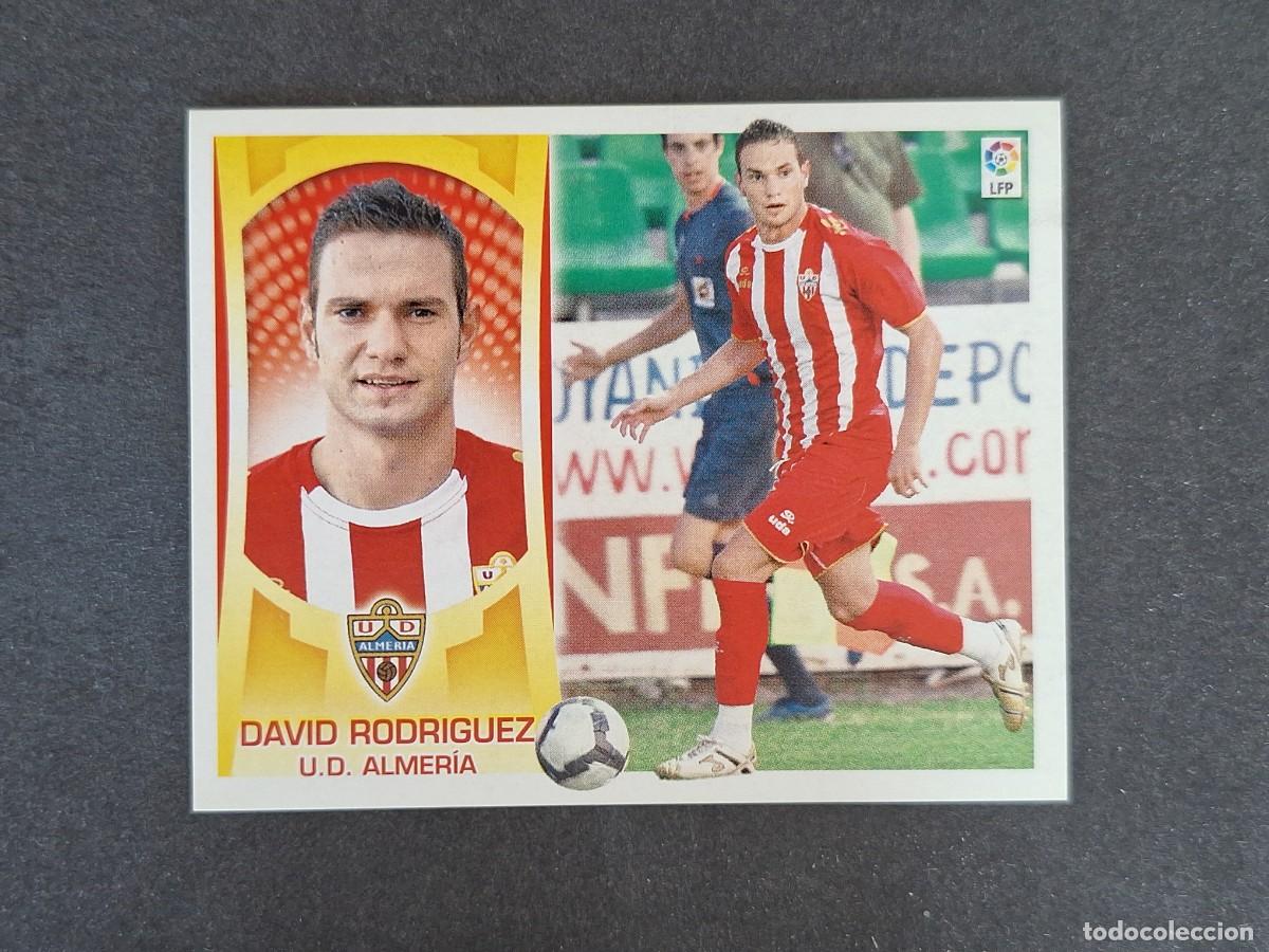Cromos de f&uacute;tbol: L4 DAVID RODRIGUEZ U. D. ALMERIA COLOCA LIGA ESTE 2009 2010 09 10 NUNCA PEGADO SIN PEGAR