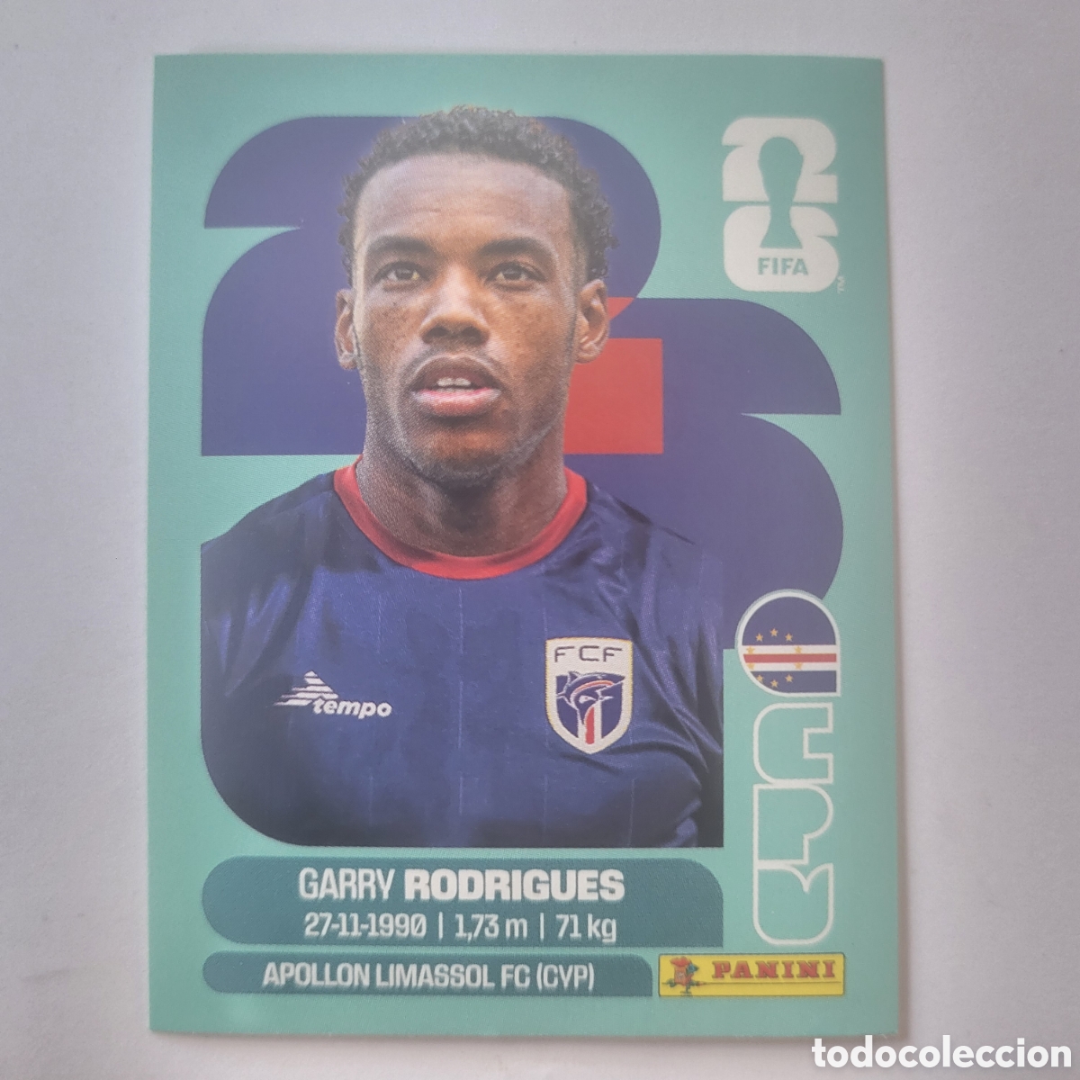 Cromos de f&uacute;tbol: CPV 15 Garry Rodrigues / FIFA World Cup 2026