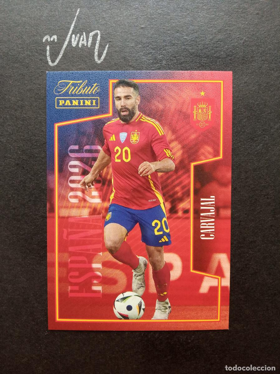 Cromos de f&uacute;tbol: N&ordm; 40 CARVAJAL ESPA&Ntilde;A REAL MADRID ⚽ PANINI &reg; TRIBUTO SELECCION ESPA&Ntilde;OLA 2025 2026 MUNDIAL 25 26