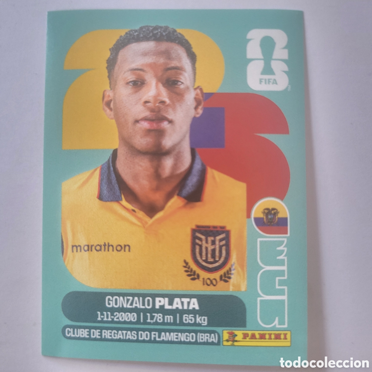 Fu&szlig;ball-Sticker: ECU 16 Gonzalo Plata [Sticker] / FIFA World Cup 2026