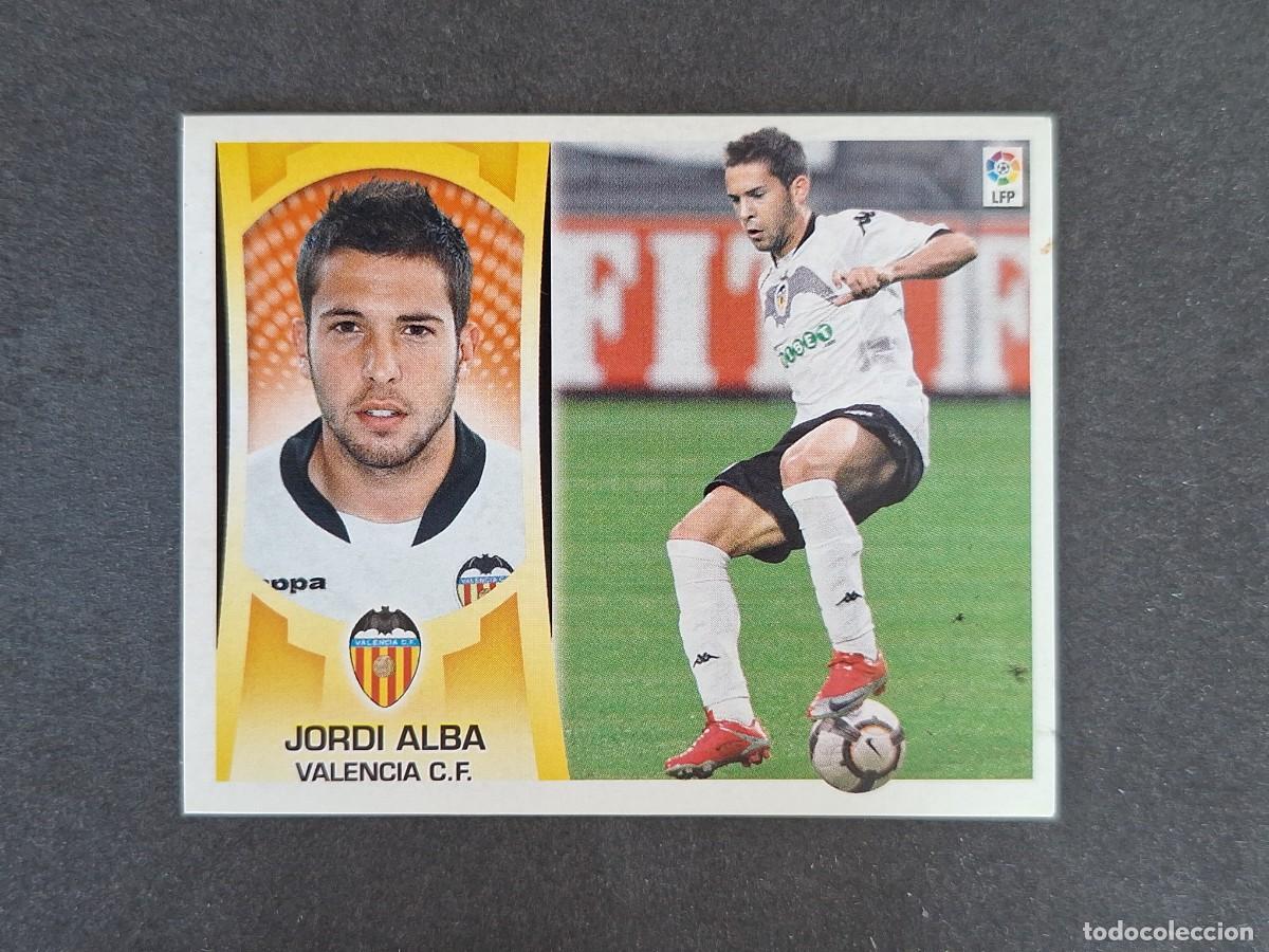 Cromos de f&uacute;tbol: L4 JORDI ALBA ROOKIE VALENCIA C. F. COLOCA LIGA ESTE 2009 2010 09 10 NUNCA PEGADO SIN PEGAR