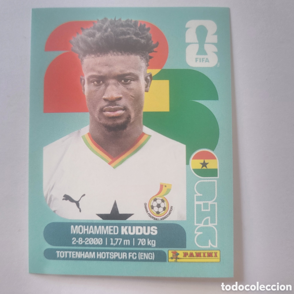 Cromos de f&uacute;tbol: GHA 14 Mohammed Kudus / FIFA World Cup 2026