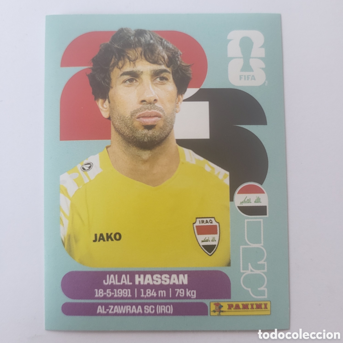 Cromos de f&uacute;tbol: IRQ 2 Jalal Hassan / FIFA World Cup 2026