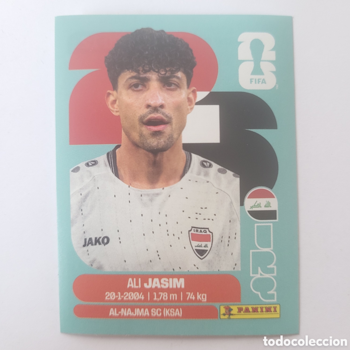 Cromos de f&uacute;tbol: IRQ 12 Ali Jasim / FIFA World Cup 2026