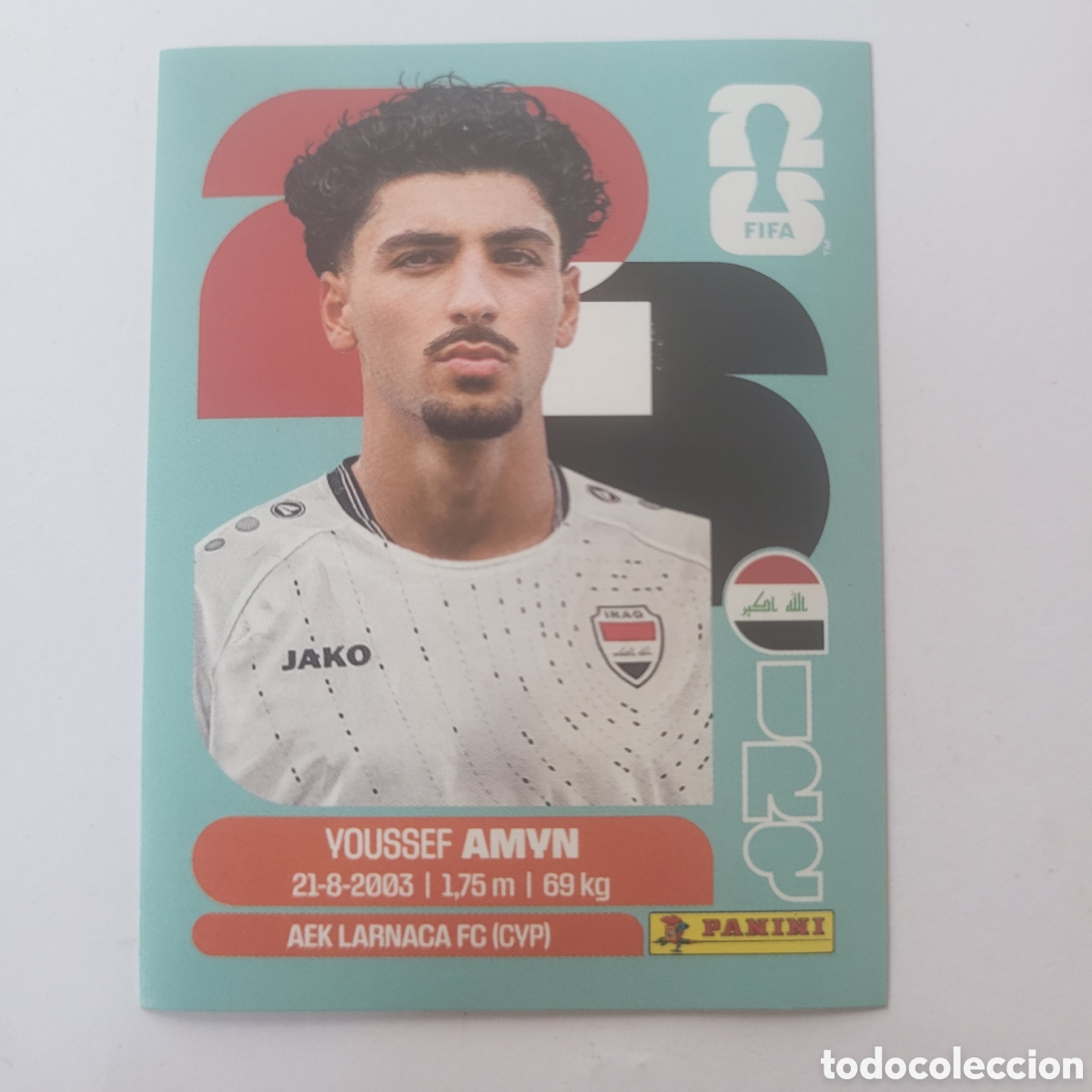 Cromos de f&uacute;tbol: IRQ 14 Youssef Amyn / FIFA World Cup 2026