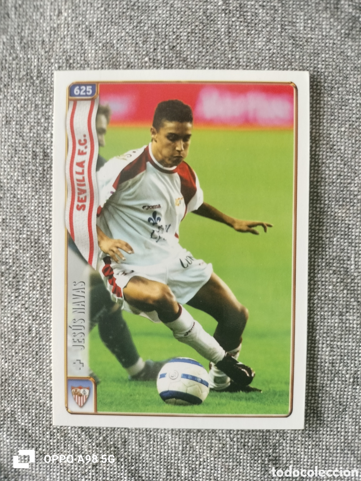 Cromos de f&uacute;tbol: Cromo card 625 Jes&uacute;s Navas Sevilla Rookie Mundicromo las fichas de la liga temporada 2004 2005 04 05