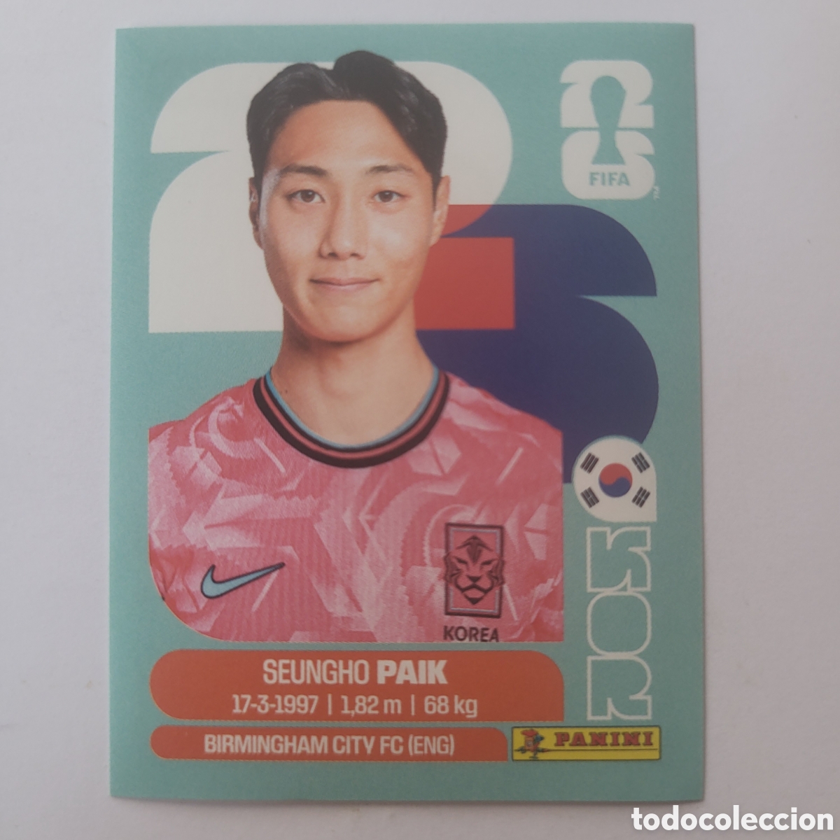 Cromos de f&uacute;tbol: KOR 14 Seungho Paik / FIFA World Cup 2026