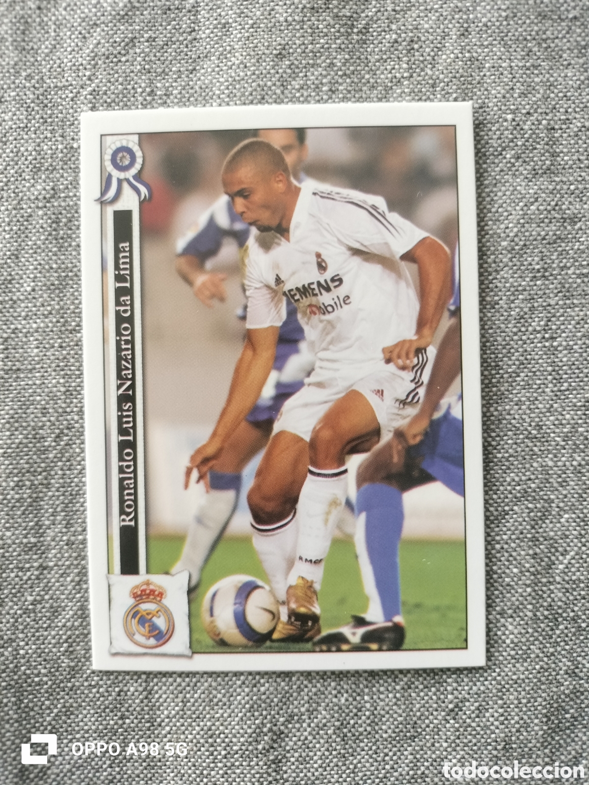 Cromos de f&uacute;tbol: Cromo card 50 Ronaldo Real Madrid Mundicromo las fichas de la liga temporada 2005 2006 05 06