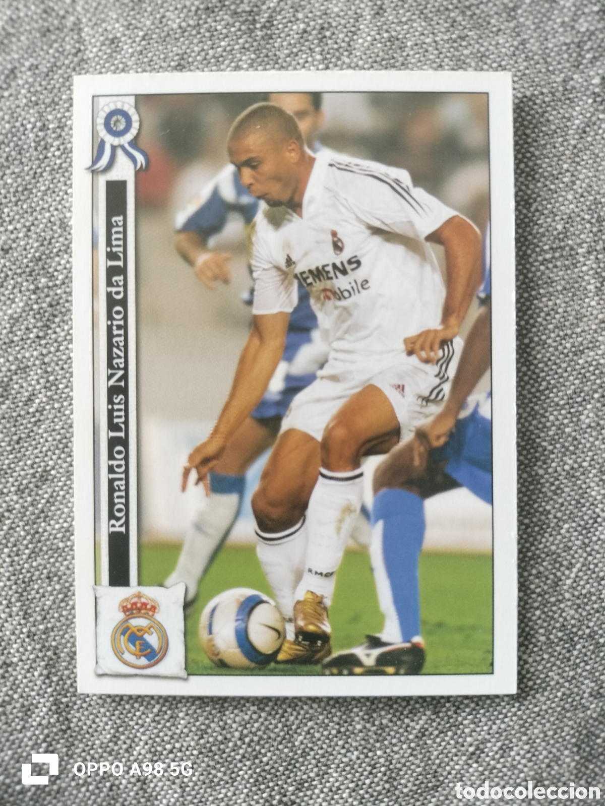 Cromos de f&uacute;tbol: Cromo card 50 Ronaldo Real Madrid Mundicromo las fichas de la liga temporada 2005 2006 05 06
