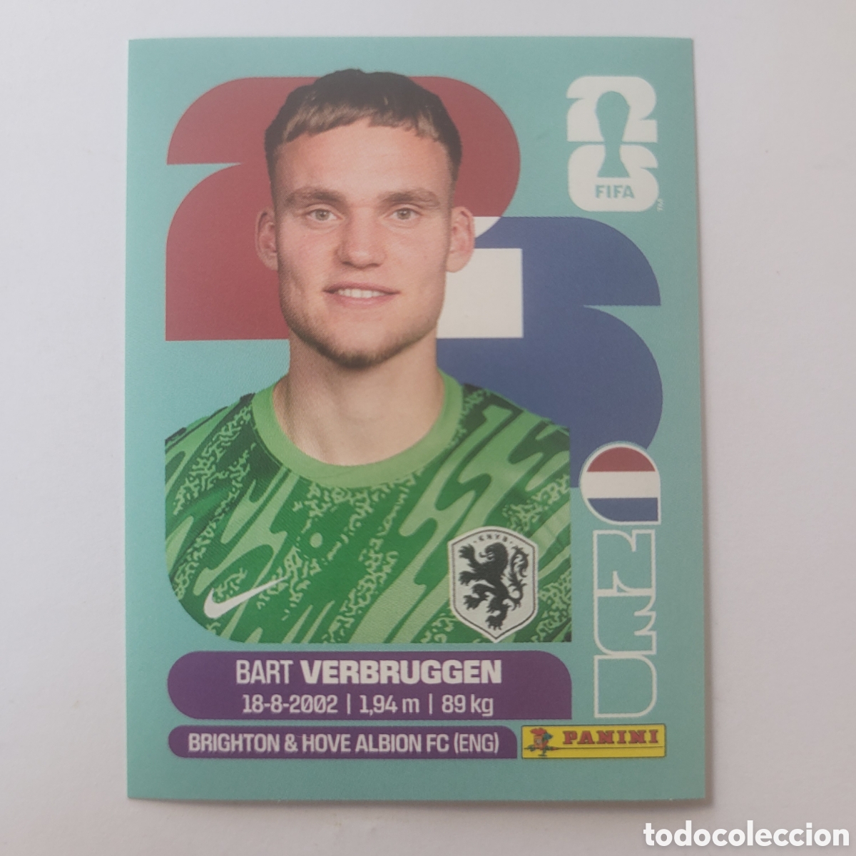 Cromos de f&uacute;tbol: NED 2 Bart Verbruggen / FIFA World Cup 2026
