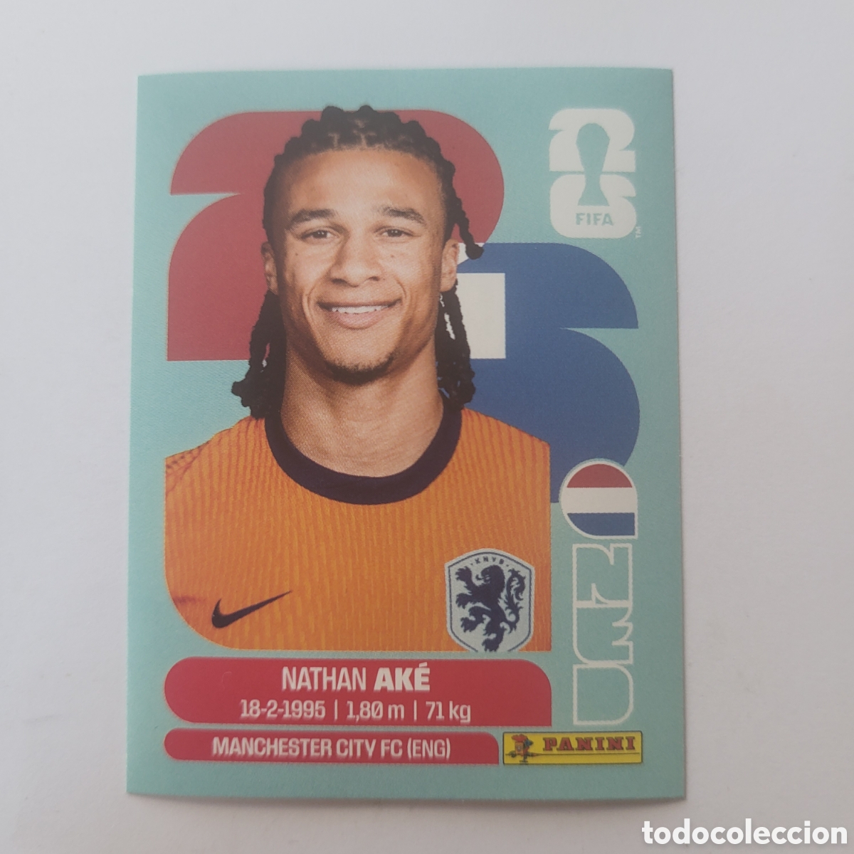 Cromos de f&uacute;tbol: NED 7 Nathan Ake / FIFA World Cup 2026