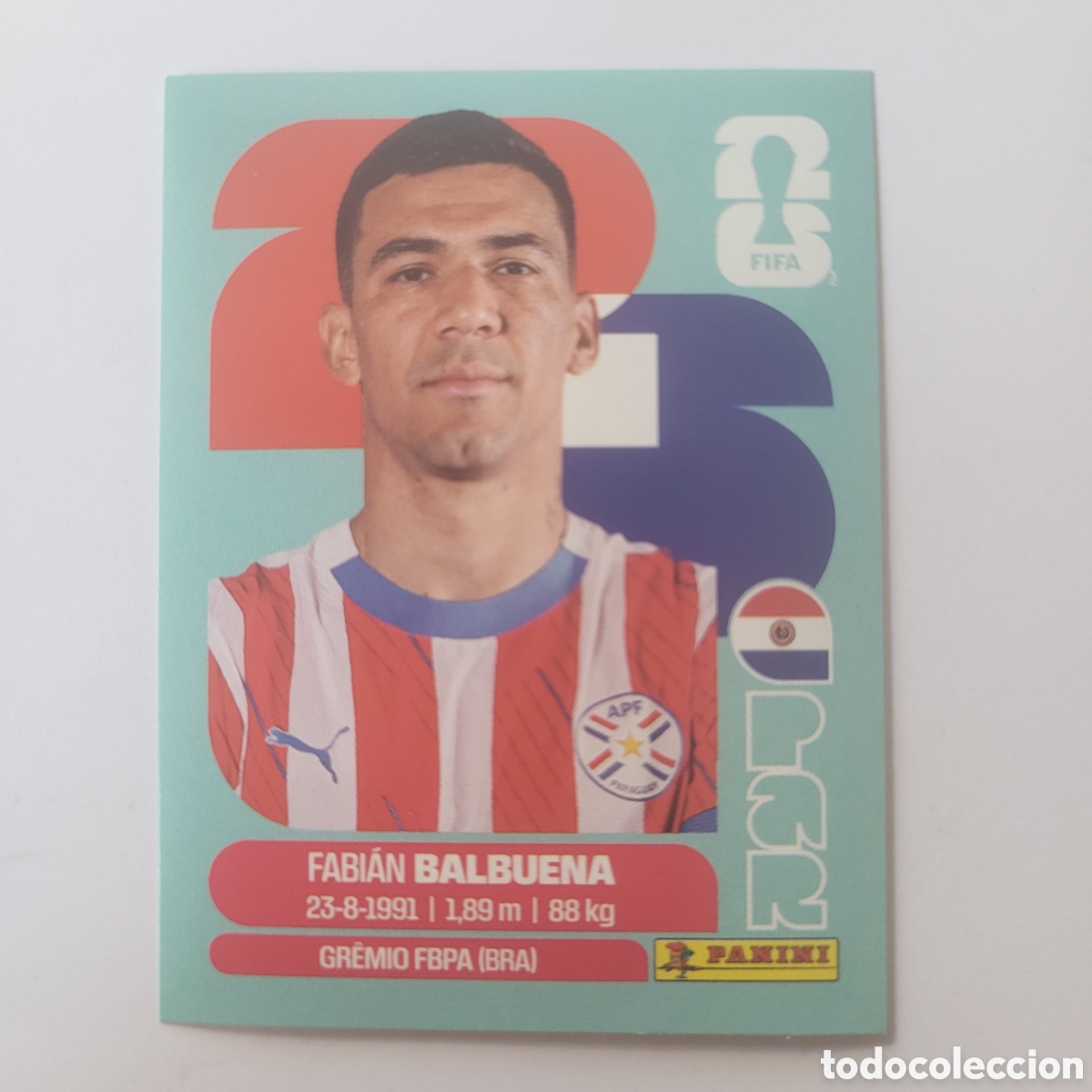 Cromos de f&uacute;tbol: PAR 5 Fabi&aacute;n Balbuena / FIFA World Cup 2026