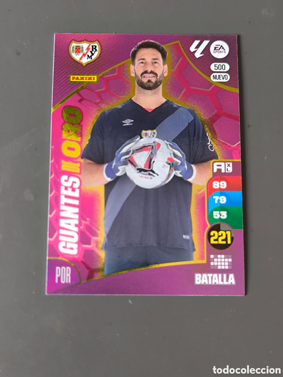 Fu&szlig;ball-Sticker: BATALLA 500 Nuevo Guantes de Oro Rayo Vallecano Adrenalyn 24 25