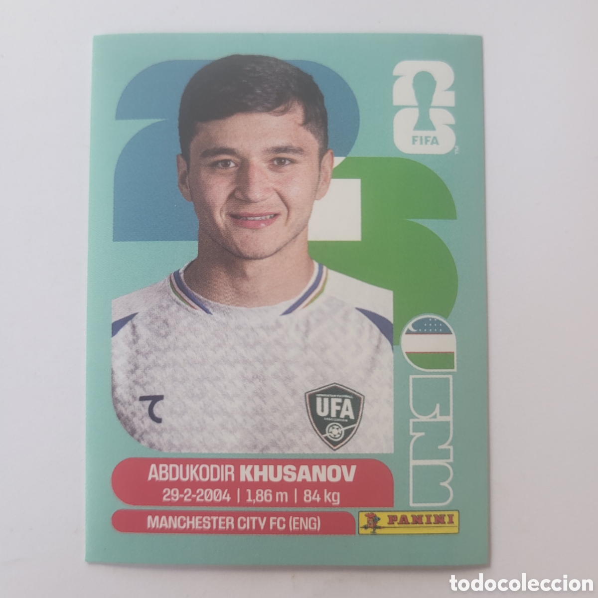 Fu&szlig;ball-Sticker: UZB 9 Abdukodir Khusanov [Sticker] / FIFA World Cup 2026