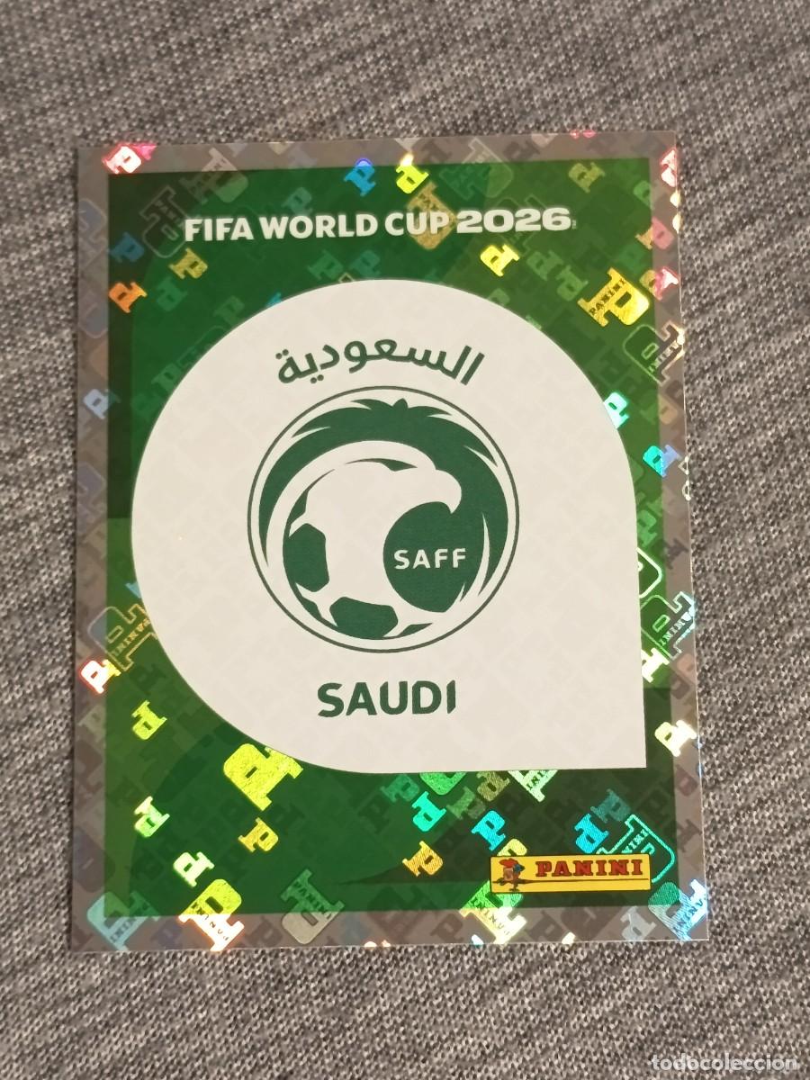 Cromos de f&uacute;tbol: ESCUDO ARABIA SAUDI KSA 1 STICKER MUNDIAL 2026 PANINI FIFA WORLD CUP NUEVO