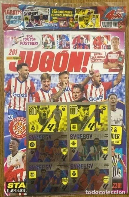 Cromos de f&uacute;tbol: Revista JUGON N&ordm; 201 Extra Gold Lamine Yamal Rookie PSA 10? Liga Este 2023-24