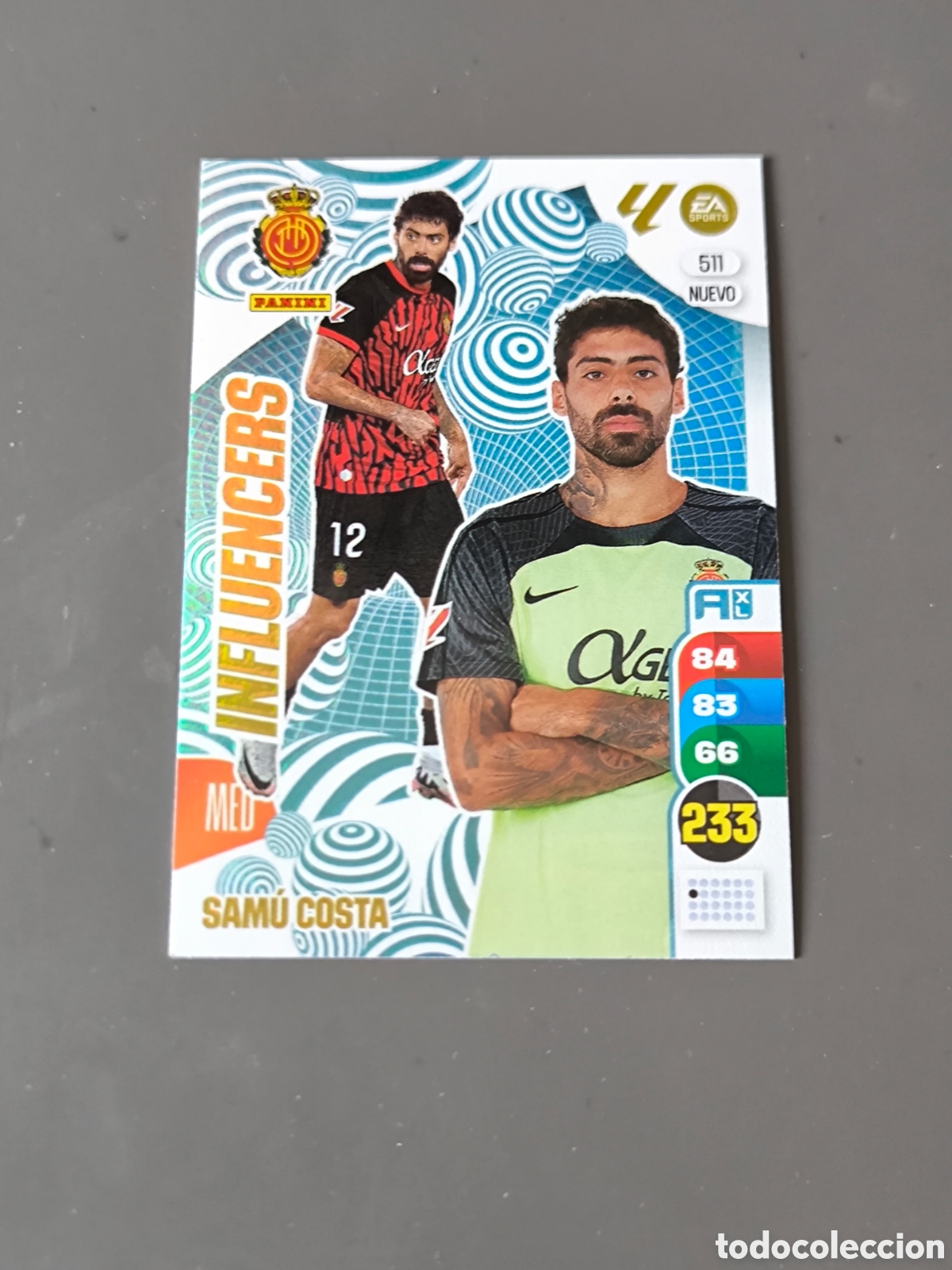 Cromos de f&uacute;tbol: SAMU COSTA 511 Nuevo Influencers Mallorca Adrenalyn 24 25