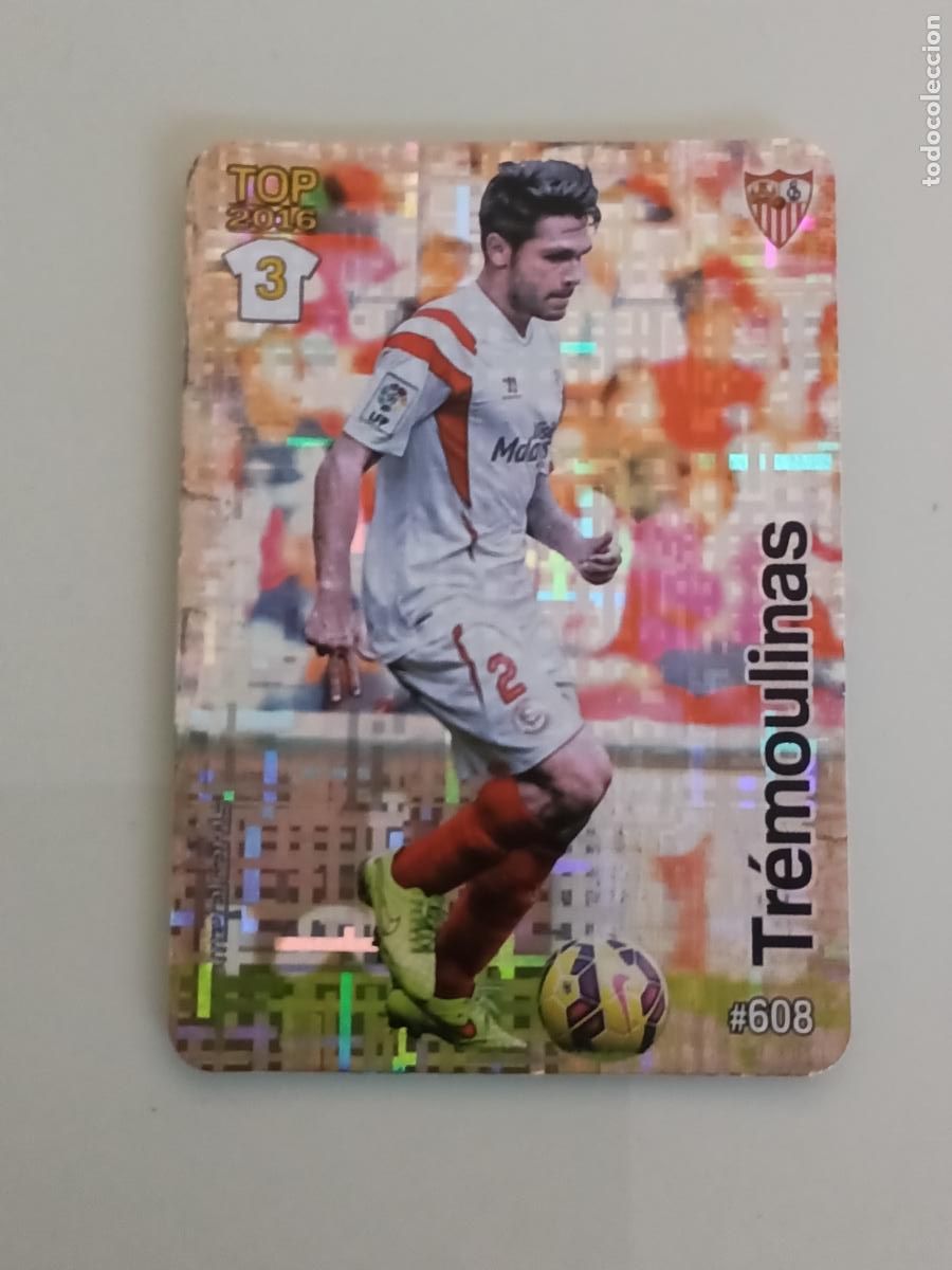 Cromos de f&uacute;tbol: 608 TREMOULINAS. SEVILLA FC. TETRIS. LAS FICHAS QUIZ DE LA LIGA 2016