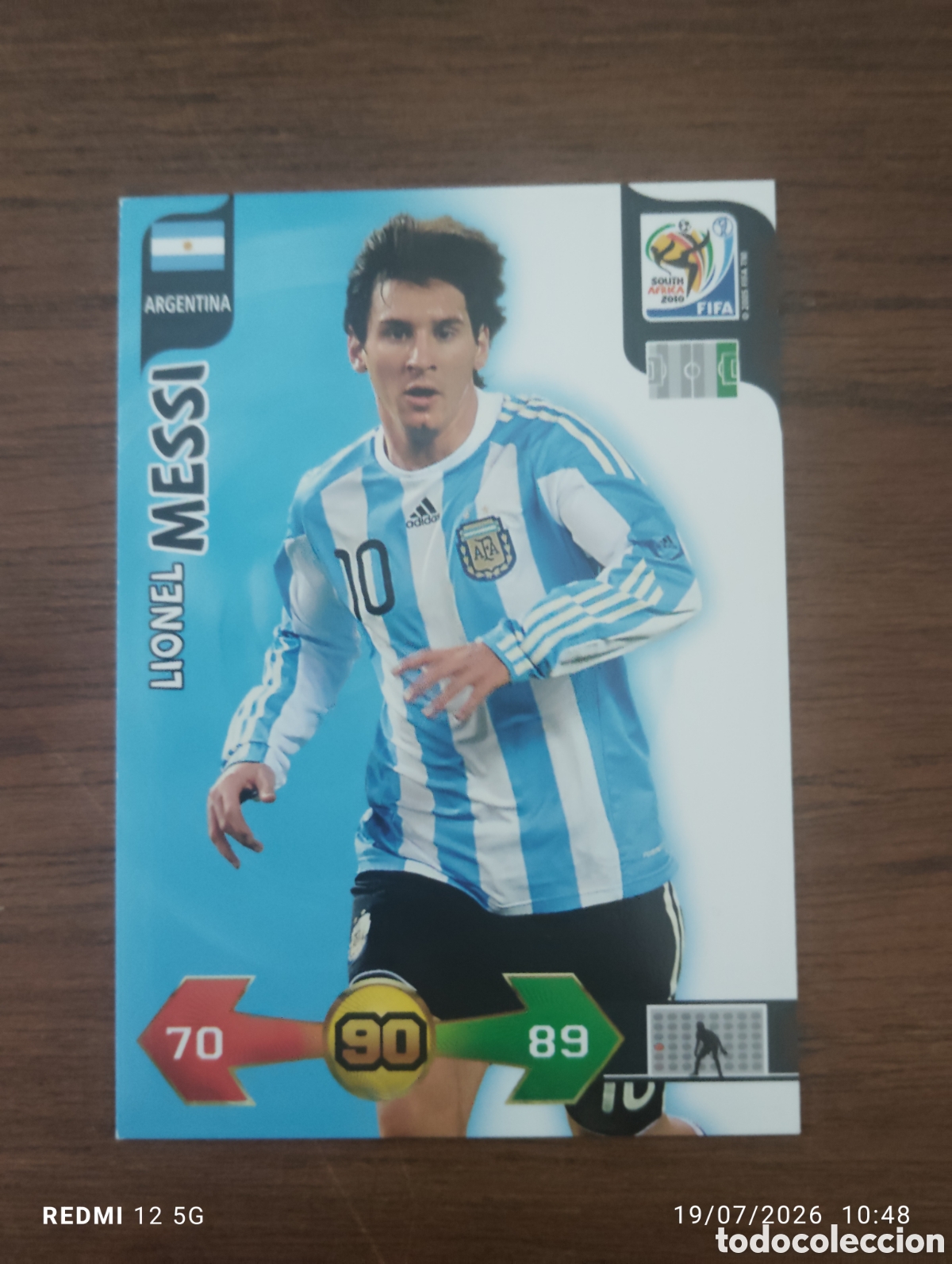 Cromos de f&uacute;tbol: Messi Adrenalyn Mundial Sud&aacute;frica