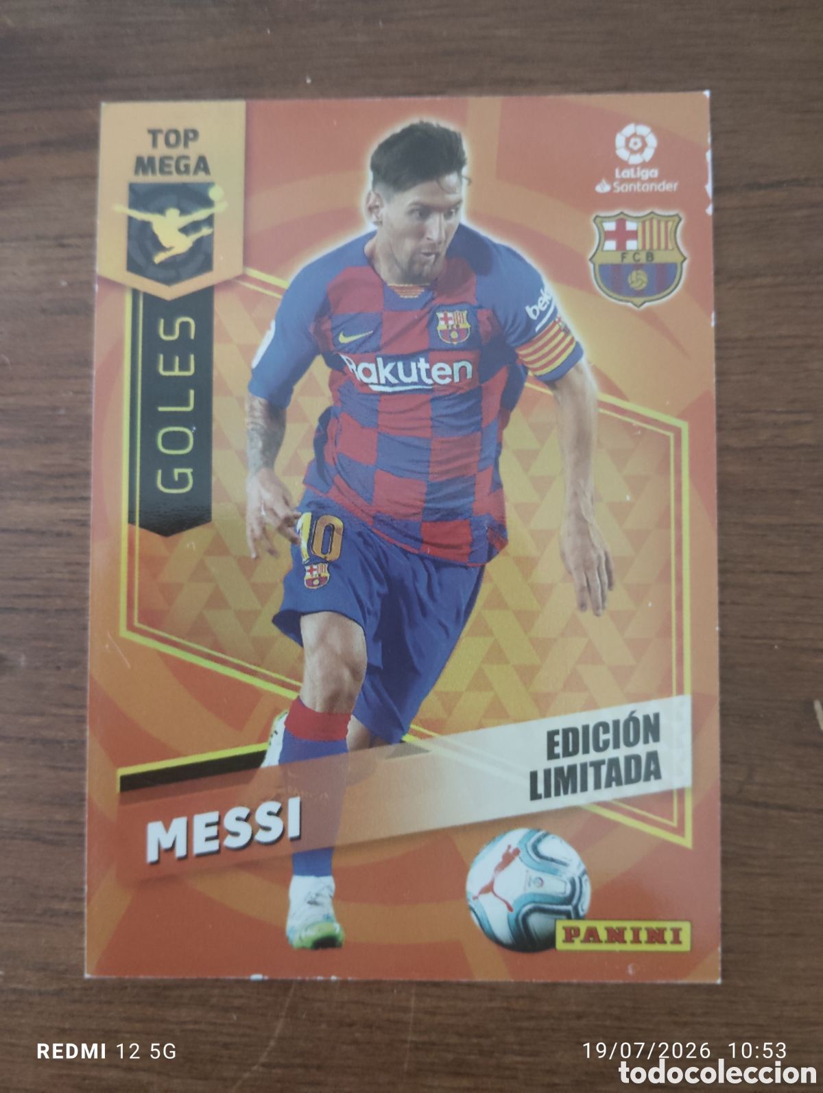 Cromos de f&uacute;tbol: Messi Limitada Megacraks 2020 2021