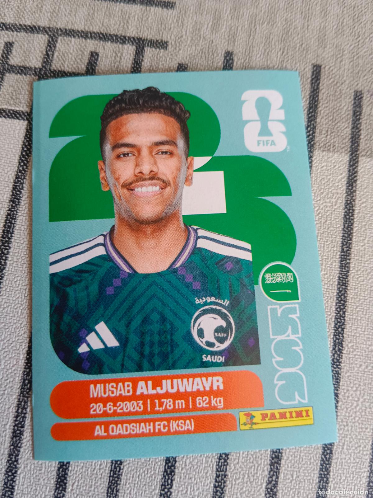 Football Stickers: MUNDIAL 2026 ESTADOS UNIDOS USA MEXICO MEJICO CANADA KSA 9 KSA9 MUSAB ALJUWAYR ARABIA SAUDI FIFA