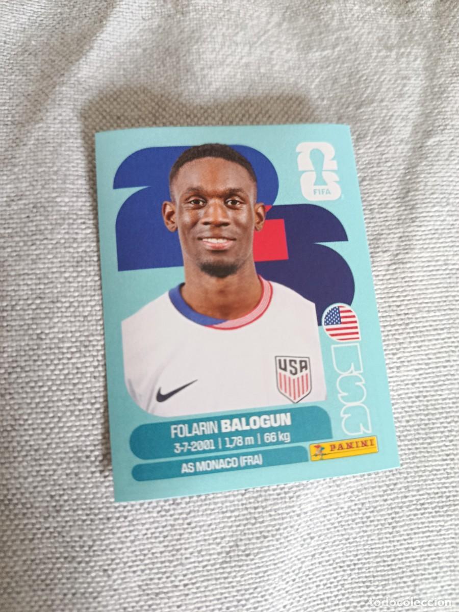 Cromos de f&uacute;tbol: Mundial Estados Unidos-Mexico-Canad&aacute; 2026. 20- Balogun. Estados Unidos. Nunca pegado.