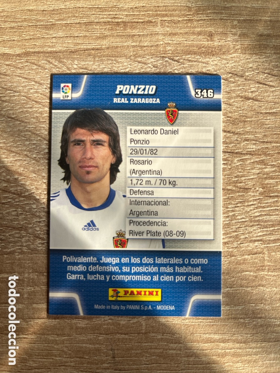 Cromos de f&uacute;tbol: 346 PONZIO MEGACRACKS MGK 2010 2011 10 11 REAL ZARAGOZA