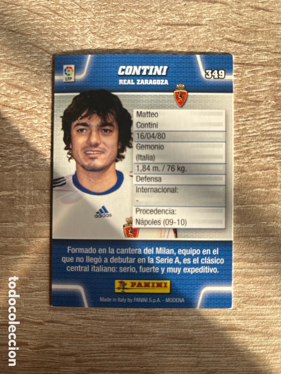 Cromos de f&uacute;tbol: 349 CONTINI MEGACRACKS MGK 2010 2011 10 11 REAL ZARAGOZA