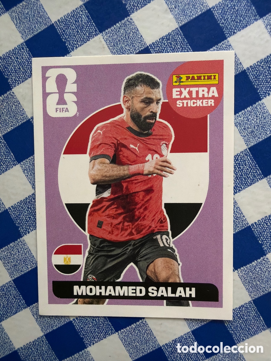 Cromos de f&uacute;tbol: Mohamed Salah extra sticker morado panini 20206