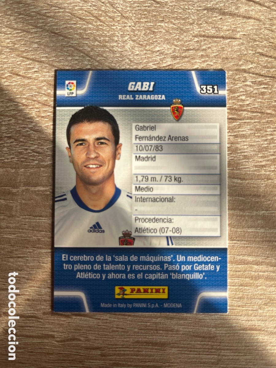 Cromos de f&uacute;tbol: 351 GABI MEGACRACKS MGK 2010 2011 10 11 REAL ZARAGOZA