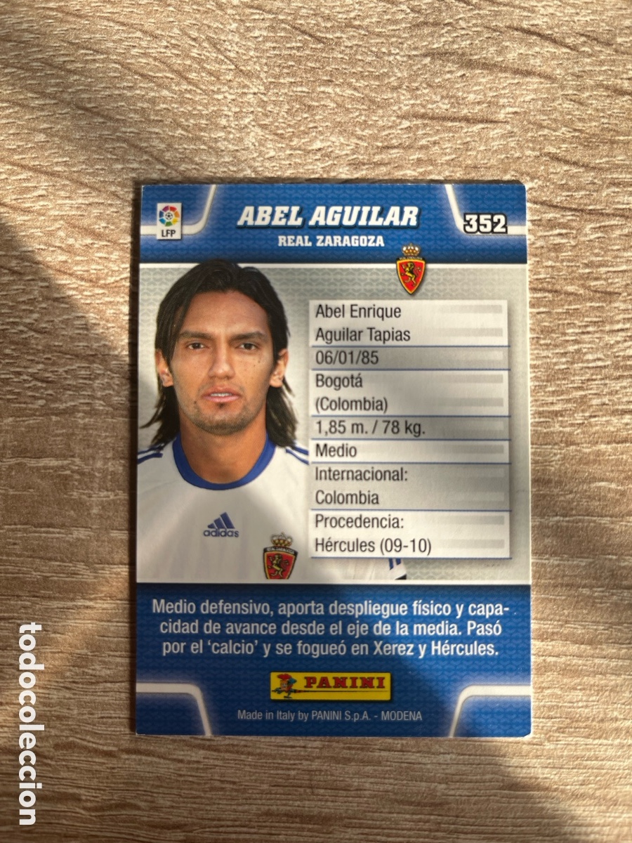 Cromos de f&uacute;tbol: 352 ABEL AGUILAR MEGACRACKS MGK 2010 2011 10 11 REAL ZARAGOZA