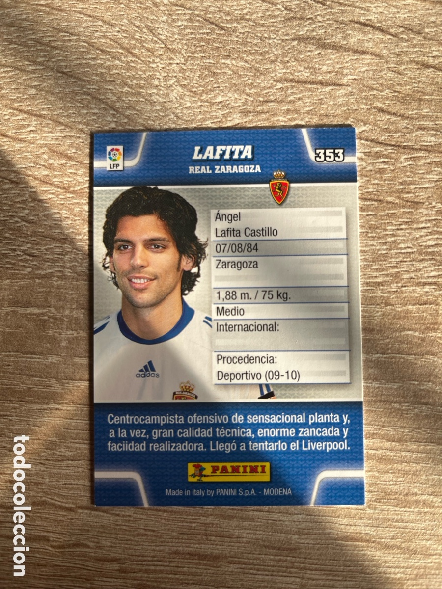 Figurine di Calcio: 353 LAFITA MEGACRACKS MGK 2010 2011 10 11 REAL ZARAGOZA