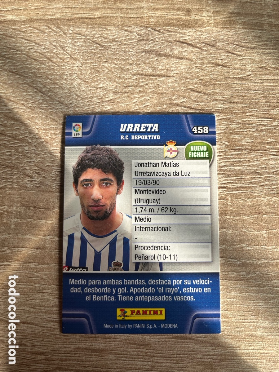 Cromos de f&uacute;tbol: 458 URRETA NUEVO FICHAJE MEGACRACKS MGK 2010 2011 10 11 DEPORTIVO DE A CORU&Ntilde;A