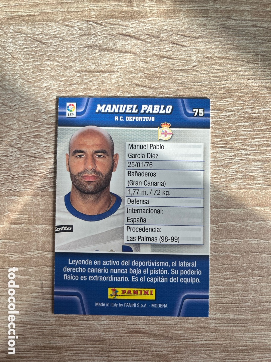 Cromos de f&uacute;tbol: 75 MANUEL PABLO MEGACRACKS MGK 2010 2011 10 11 DEPORTIVO DE A CORU&Ntilde;A