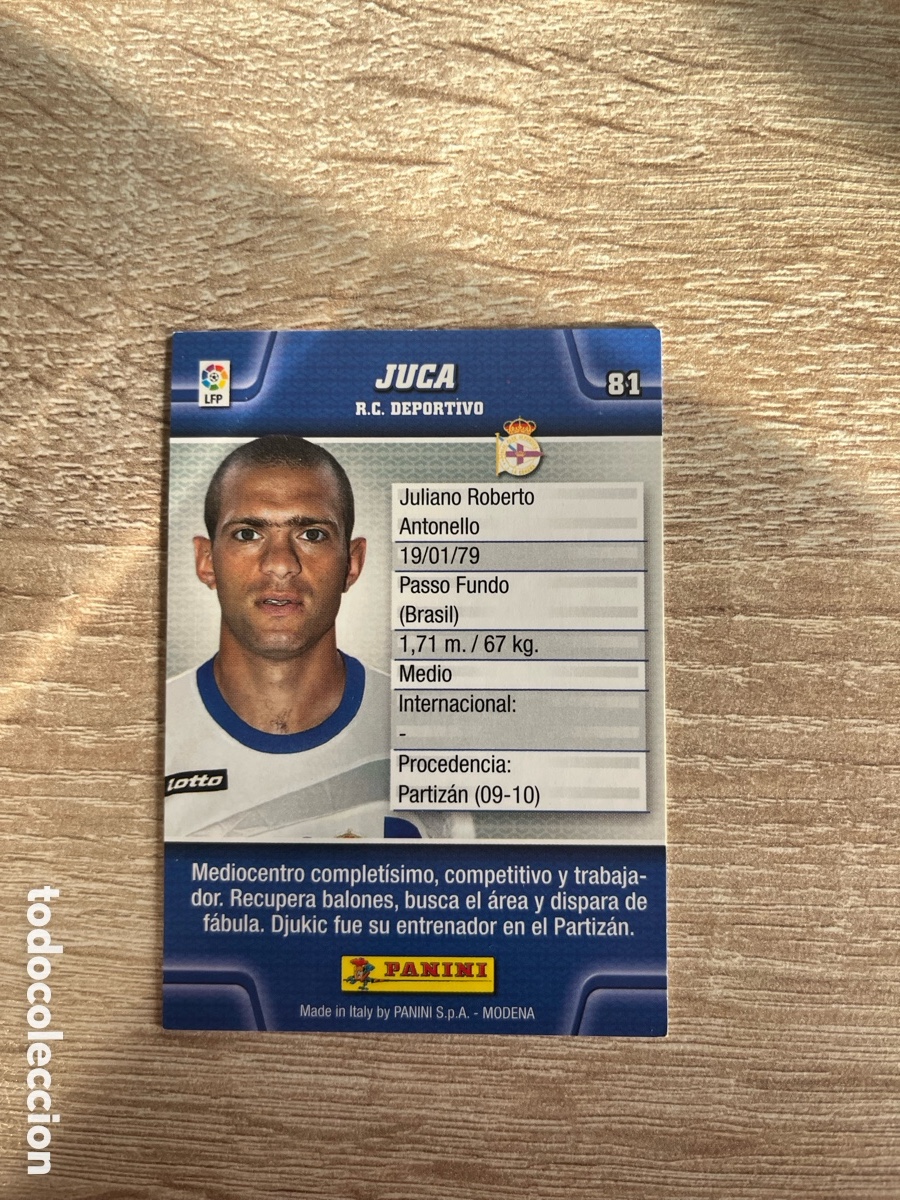 Cromos de f&uacute;tbol: 81 JUCA MEGACRACKS MGK 2010 2011 10 11 DEPORTIVO DE A CORU&Ntilde;A