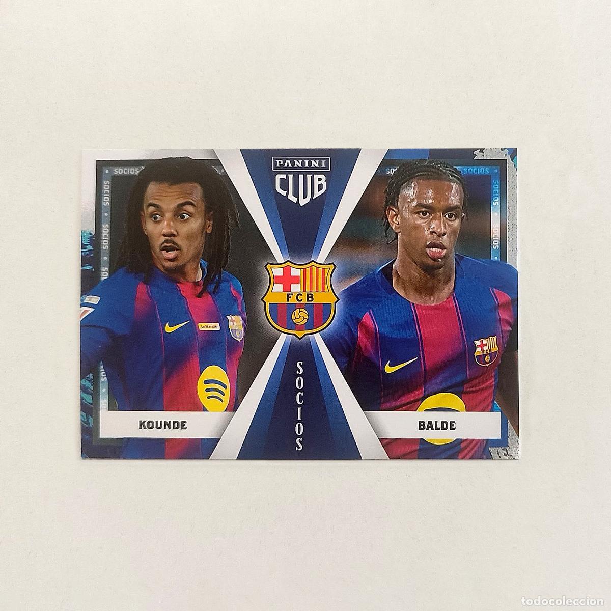 Cromos de f&uacute;tbol: Kounde & Balde Socios Panini Club FC Barcelona 2025/2026