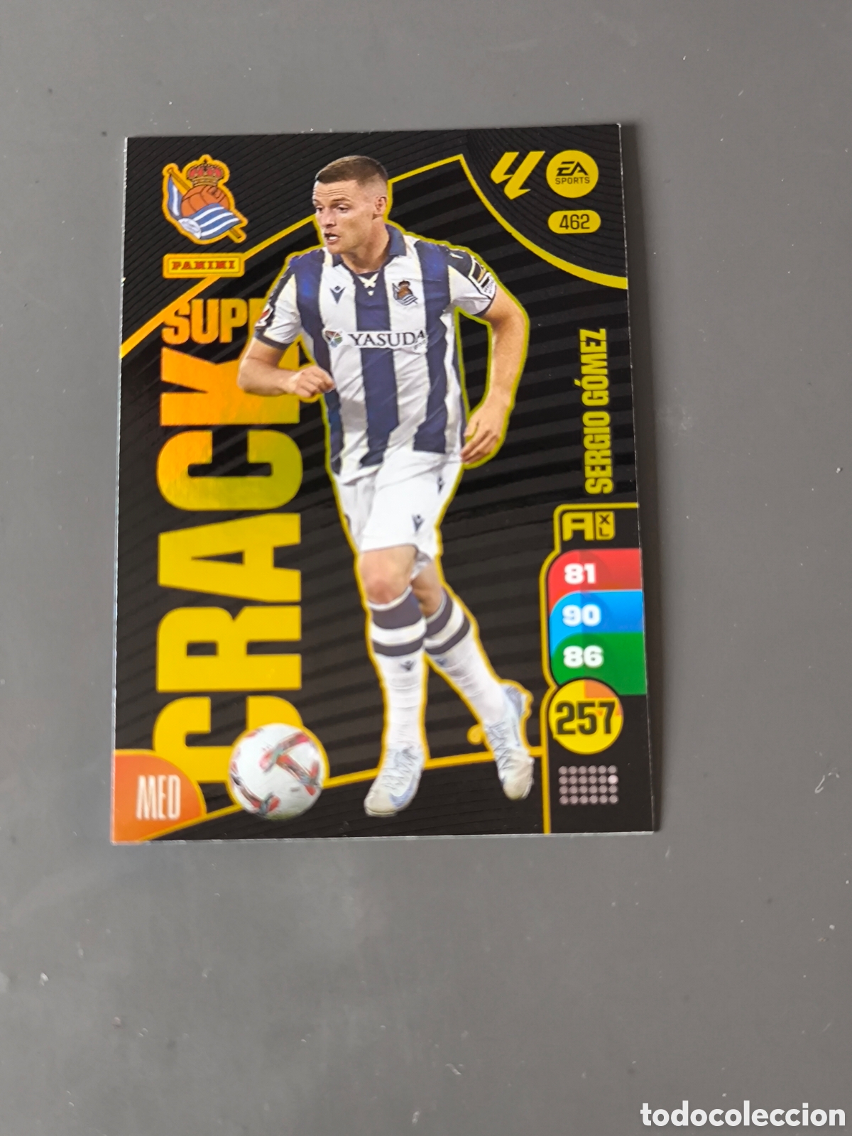 Cromos de f&uacute;tbol: SERGIO G&Oacute;MEZ 462 S&uacute;per Crack Real Sociedad Adrenalyn 24 25