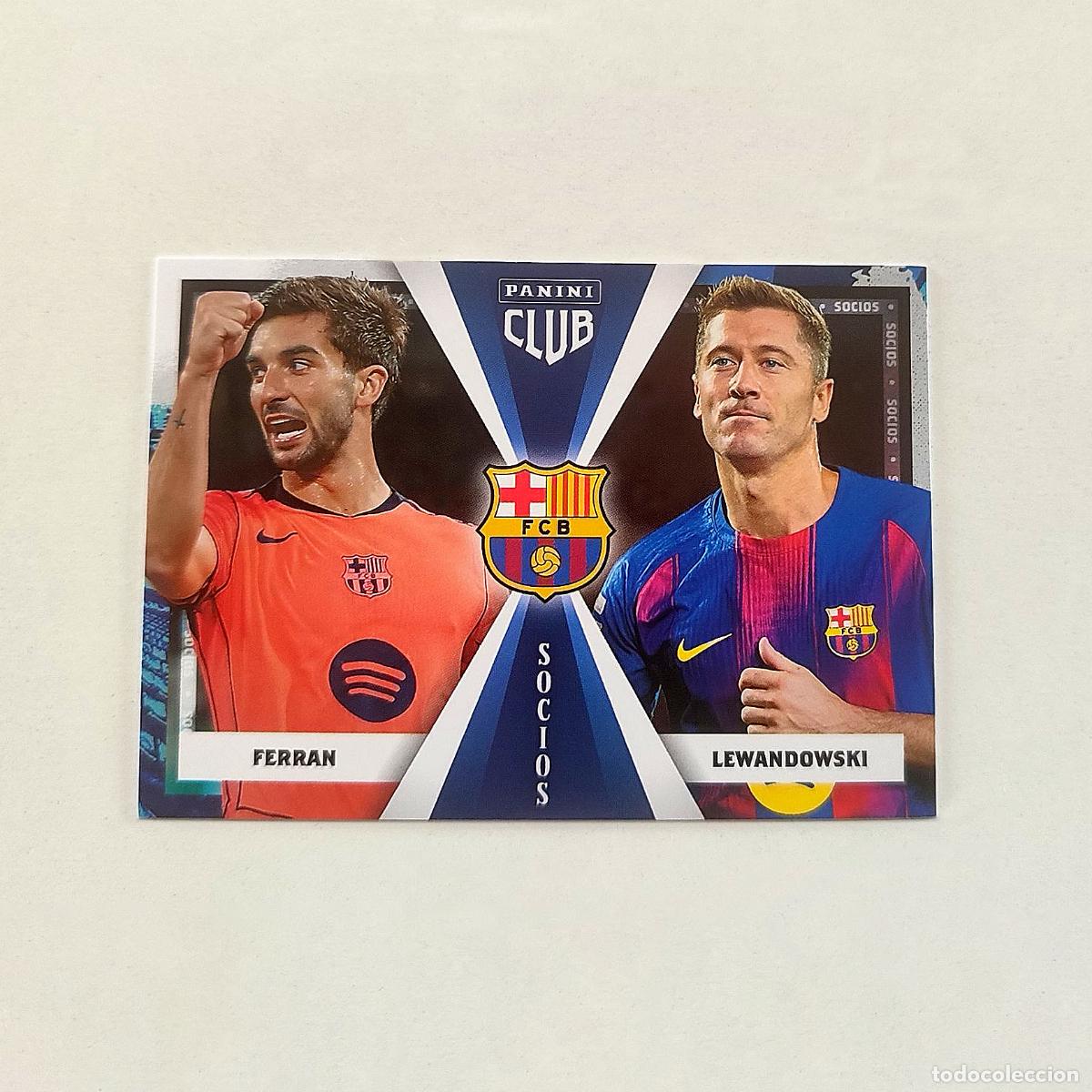 Cromos de f&uacute;tbol: Ferran & Lewandowski Socios Panini Club Fc Barcelona 2025/2026