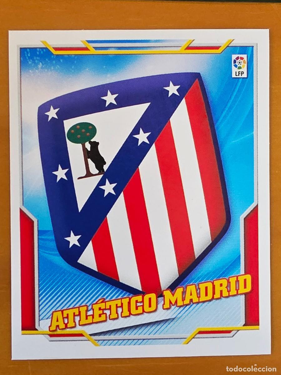 Cromos de f&uacute;tbol: Escudo Atl&eacute;tico de Madrid, Panini Ediciones Liga Este 2010 2011 10 11