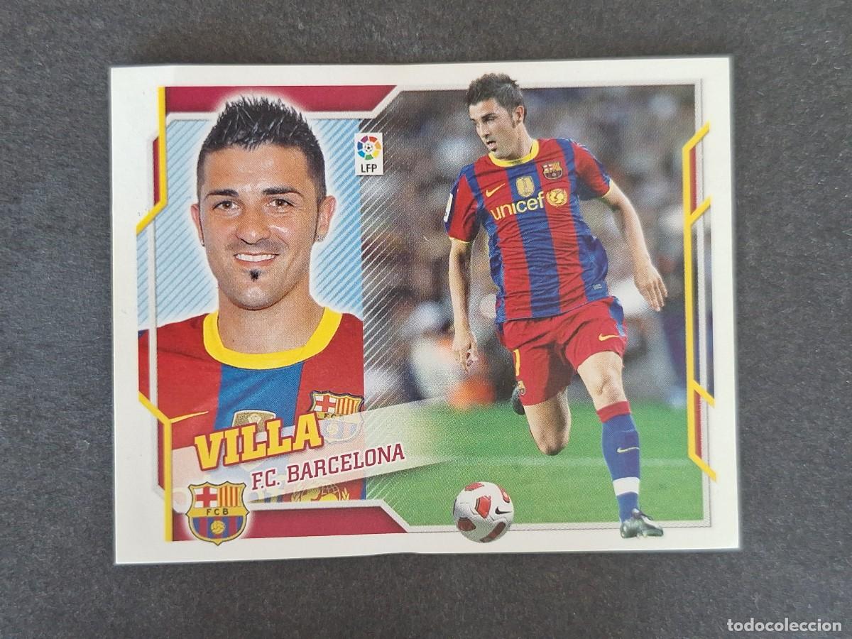 Cromos de f&uacute;tbol: L4 VILLA VERSION F. C. BARCELONA FICHAJE 1 LIGA ESTE 2010 2011 10 11 NUNCA PEGADO SIN PEGAR