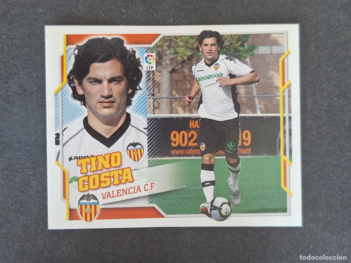 Cromos de f&uacute;tbol: L4 TINO COSTA VALENCIA C. F. FICHAJE 6 LIGA ESTE 2010 2011 10 11 NUNCA PEGADO SIN PEGAR