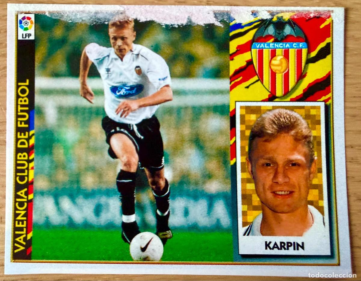 Cromos de f&uacute;tbol: KARPIN BAJA VALENCIA 97 98 1997 1998 LIGA EDICIONES ESTE RECORTADO STICKER