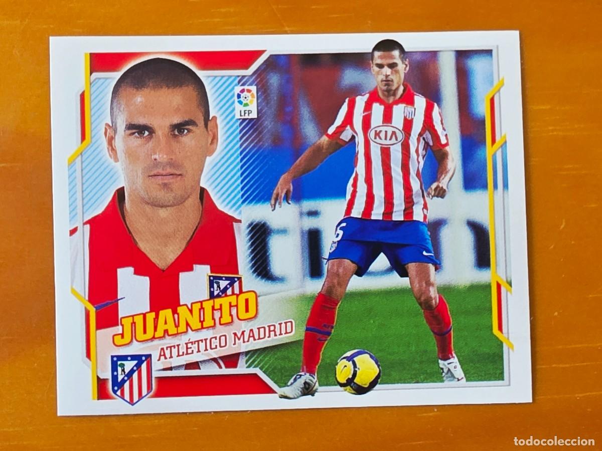 Cromos de f&uacute;tbol: 6 A Juanito, Atl&eacute;tico de Madrid, Panini Ediciones Liga Este 2010 2011 10 11