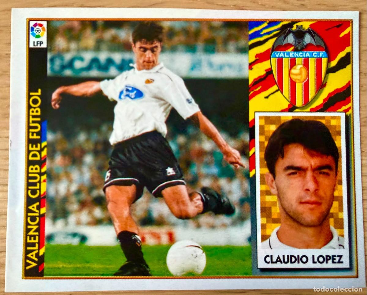 Cromos de f&uacute;tbol: CLAUDIO LOPEZ VALENCIA 97 98 1997 1998 LIGA EDICIONES ESTE RECORTADO STICKER