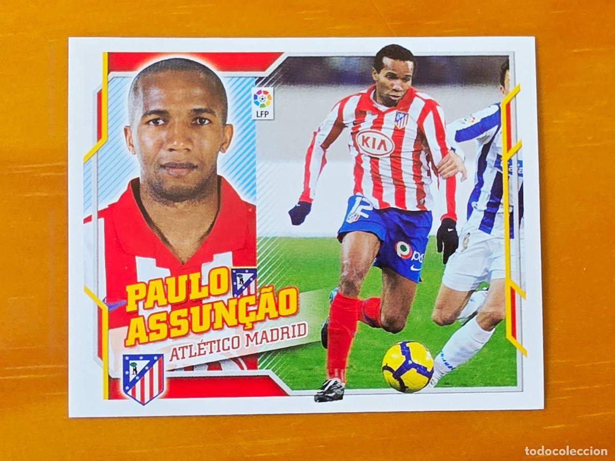 Football Stickers: 9 Paulo Assun&ccedil;ao, Atl&eacute;tico de Madrid, Panini Ediciones Liga Este 2010 2011 10 11