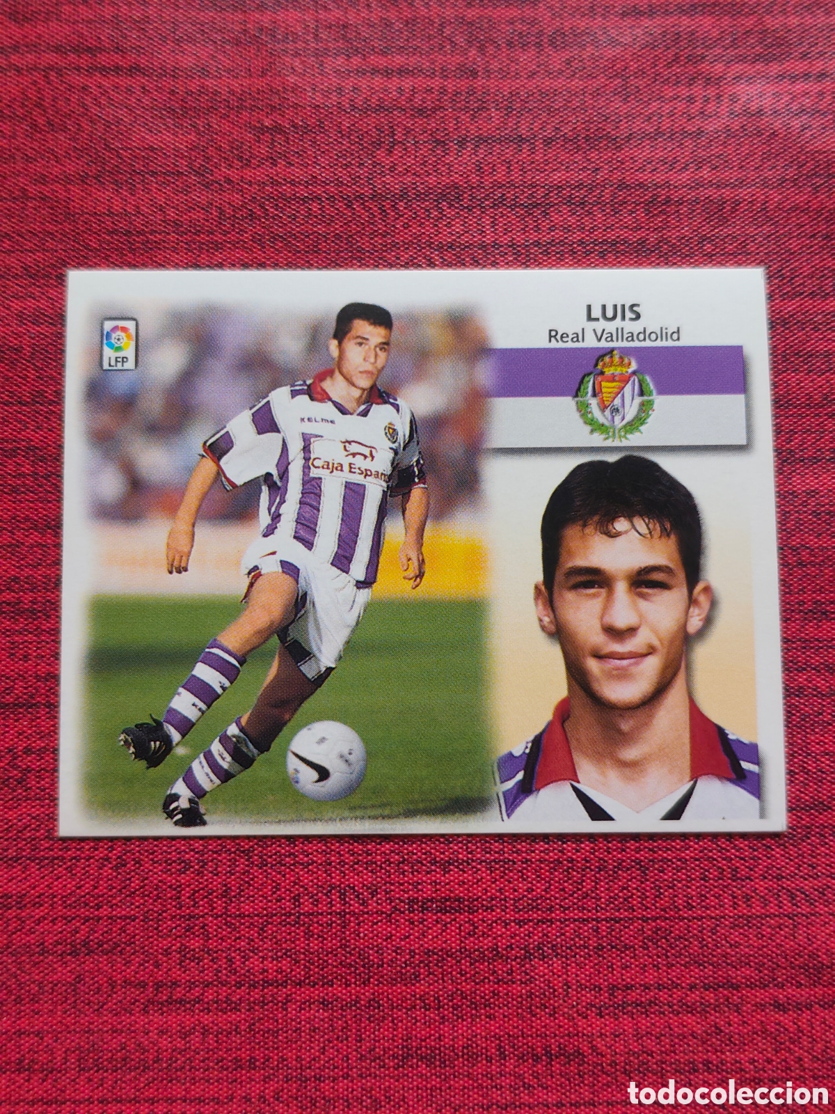 Fu&szlig;ball-Sticker: COLOCA LUIS REAL VALLADOLID EDICIONES ESTE 1999 2000