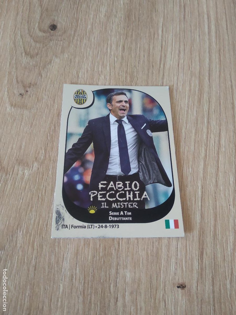Fu&szlig;ball-Sticker: 254 FABIO PECCHIA HELLAS VERONA CROMO FUTBOL PANINI LIGA ITALIA 2017-2018 CALCIATORI 17-18