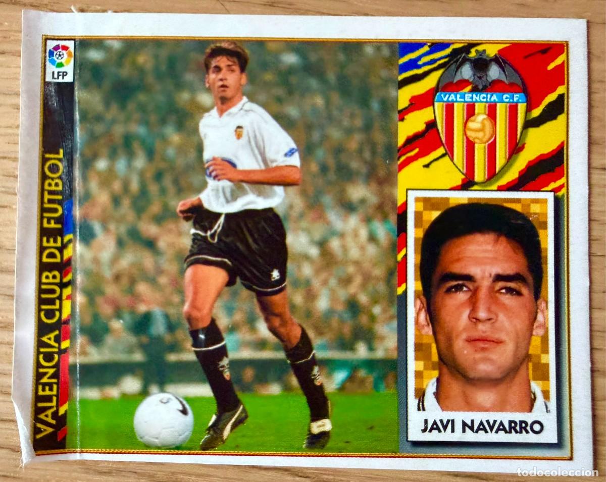 Cromos de f&uacute;tbol: JAVI NAVARRO VALENCIA 97 98 1997 1998 LIGA EDICIONES ESTE VENTANILLA STICKER